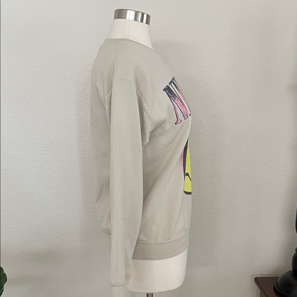 NIRVANA Beige Sweater with Pink and Yellow Graphic - Picture 4 of 6